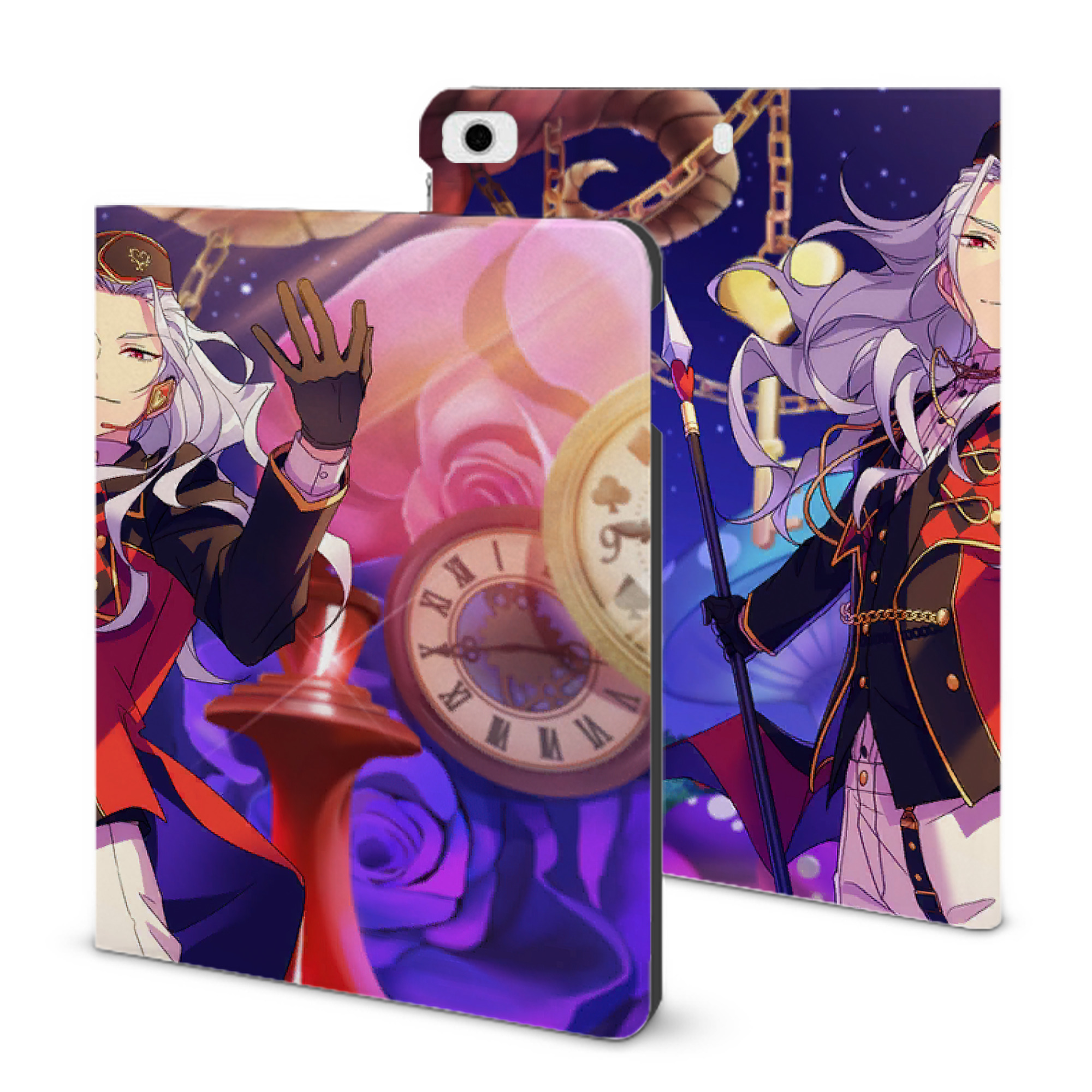 （画像用） あんさんぶるスターズ! Ensemble Stars IPad ケース ブック型 PUレザー TPU 耐衝撃 軽量 薄型 ペン収納なし 全面保護 IPad 各モデル対応